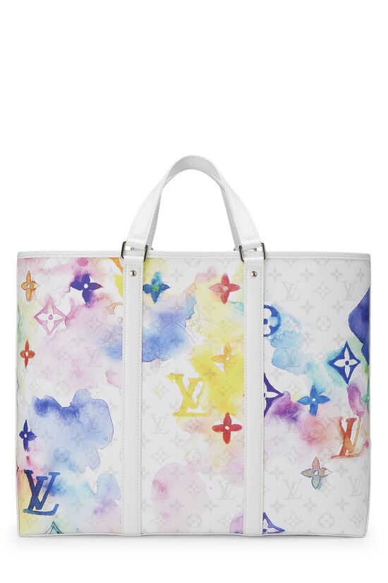 Watercolor Monogram Canvas New Tote GM, , large image number 5