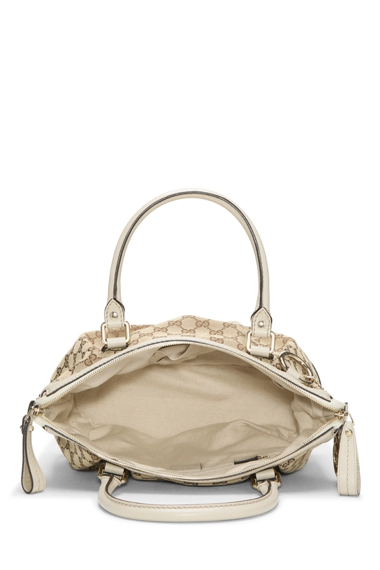 White Original GG Canvas Sukey Zip Handbag Large, , large image number 5