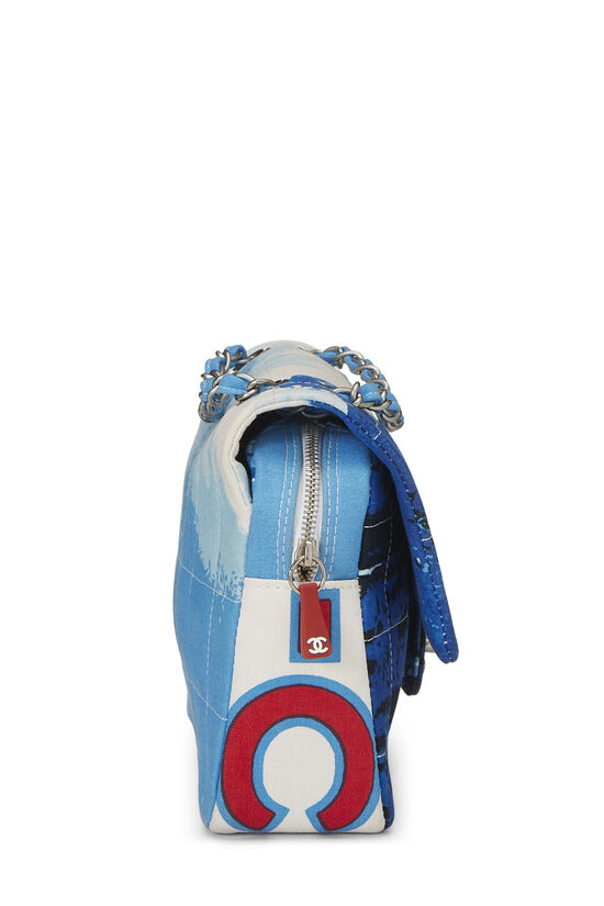 Lydighed handling announcer Shop Chanel Blue & Multicolor Canvas Surf Line Flap Bag Medium  Q6B027BAB0006 | WGACA