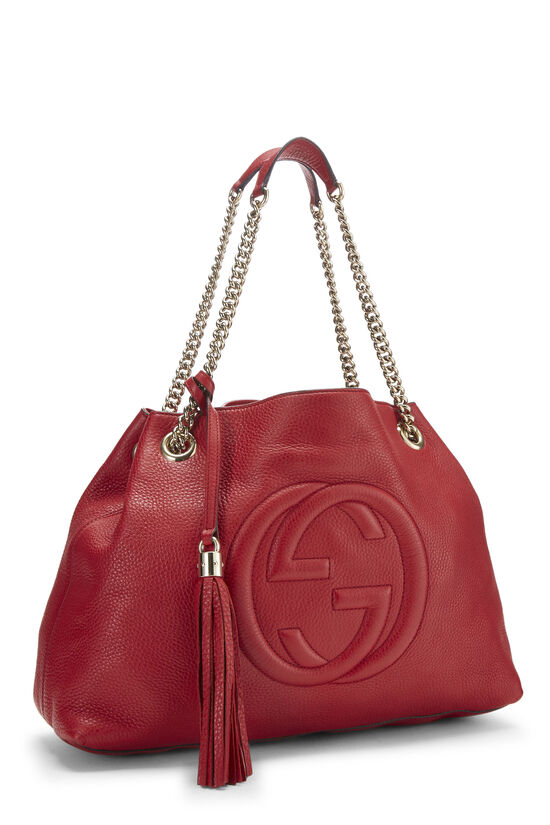 Red Leather Soho Chain Tote, , large image number 2
