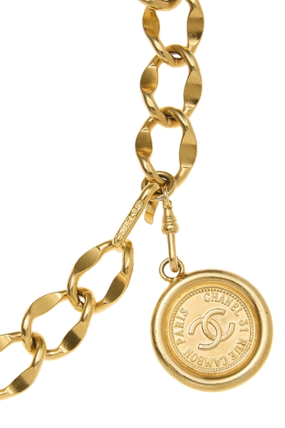 Gold Nameplate Chain Belt, , large