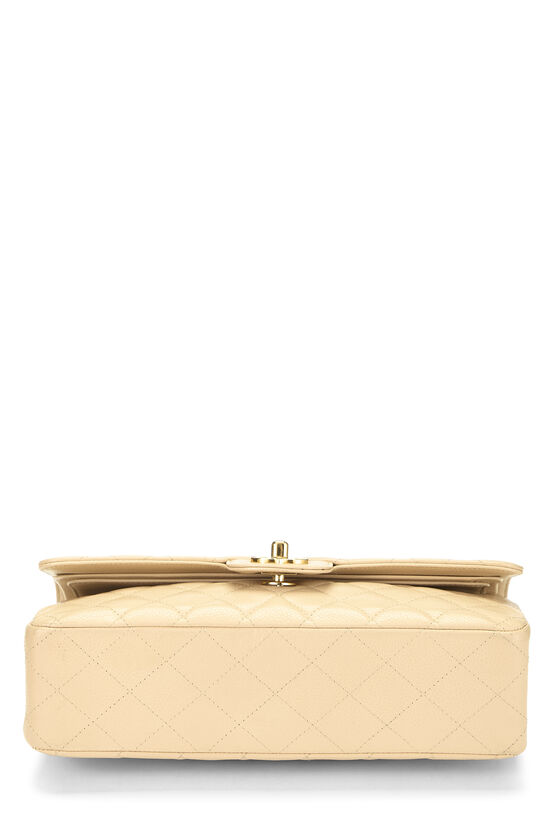 Beige Quilted Caviar Classic Double Flap Medium, , large image number 4