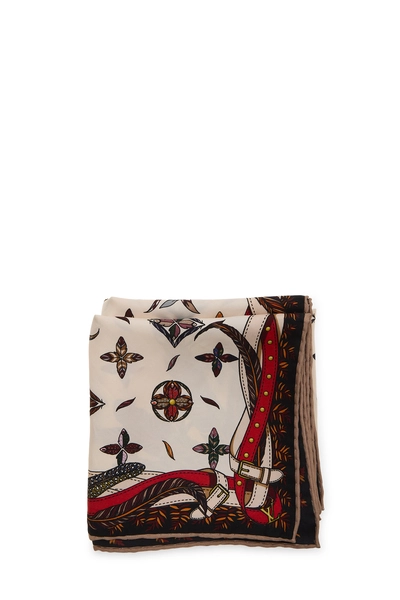 Multicolor Monogram Silk Scarf, , large