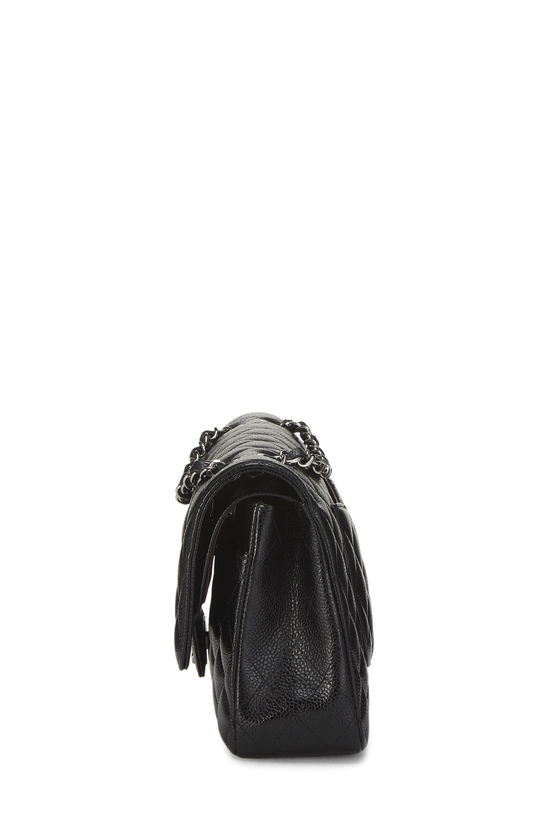 Black Quilted Caviar Classic Double Flap Medium, , large image number 2