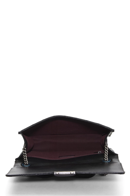 Black Goatskin 'CC' University Flap Bag, , large image number 5