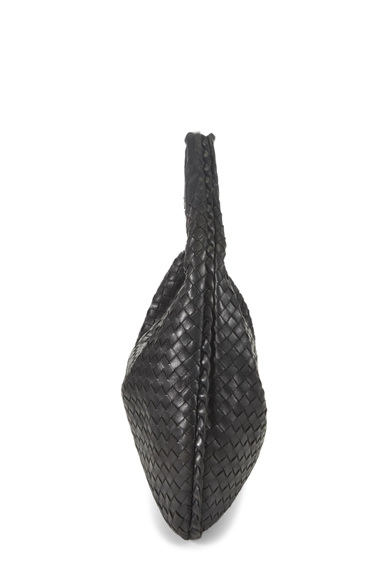 Black Intrecciato Veneta Hobo Medium, , large image number 2