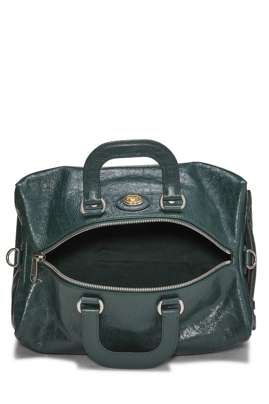Green Leather Soft Backpack, , large image number 5