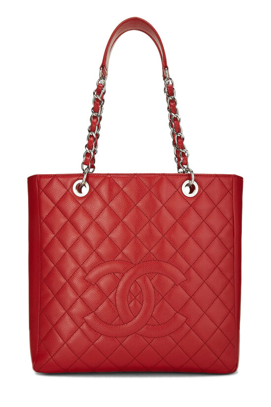 Red Quilted Caviar Petite Shopping Tote (PST) XL, , large image number 0