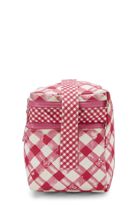 Pink & White Canvas Lunch Box Handbag, , large image number 3
