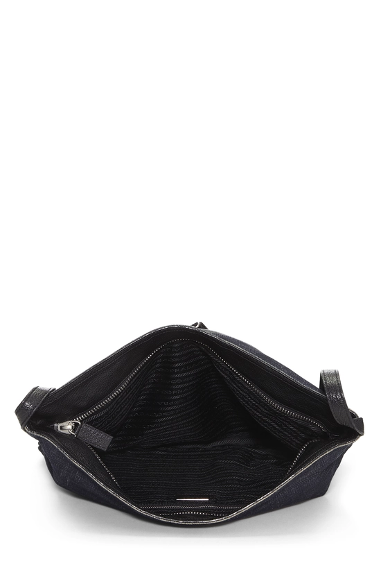 Navy Denim Shoulder Bag, , large image number 5