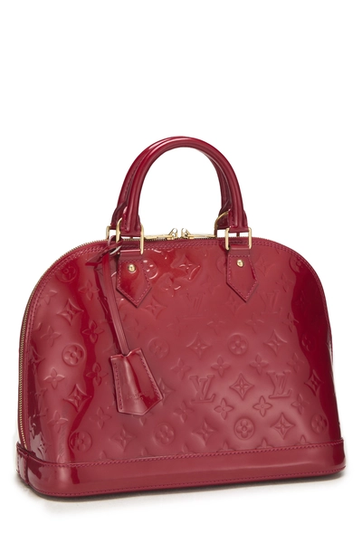 Cerise Monogram Vernis Alma PM NM, , large