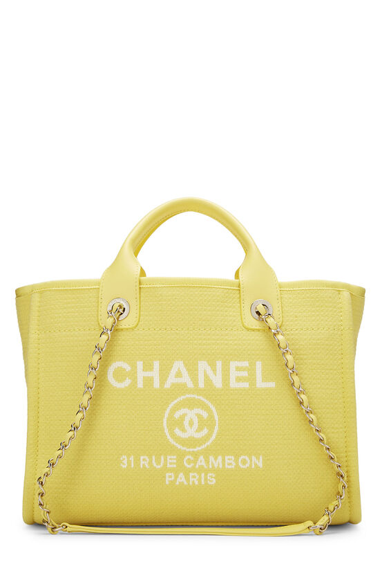 Chanel Yellow Canvas Deauville Medium Q6B06A0EY7002