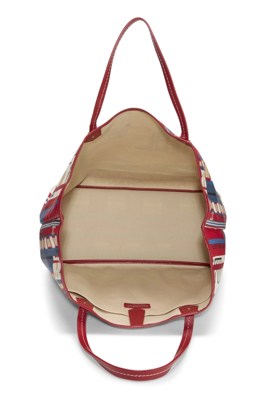 Multicolor Le Train Coated Canvas Tote Large, , large image number 5