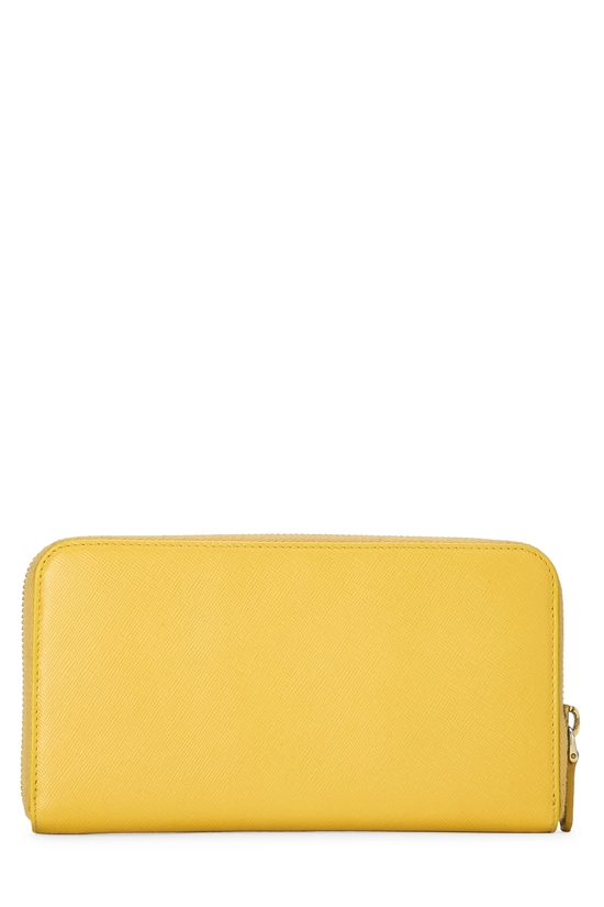 Yellow Saffiano Zip Around Wallet, , large image number 2