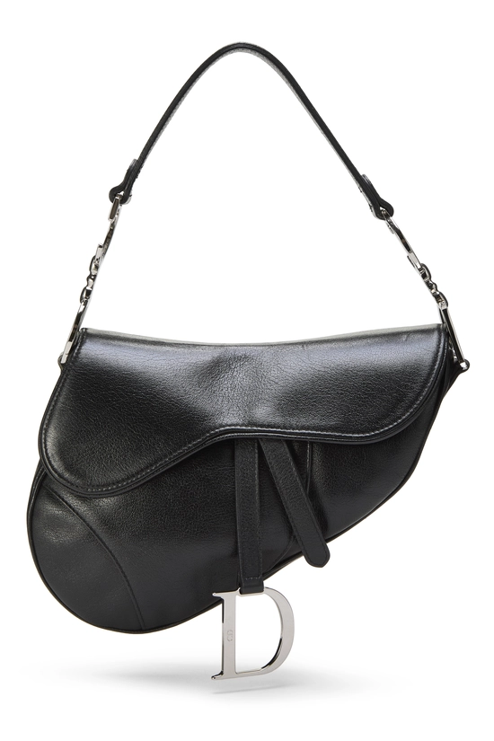 Black Leather Saddle Bag, , large image number 0