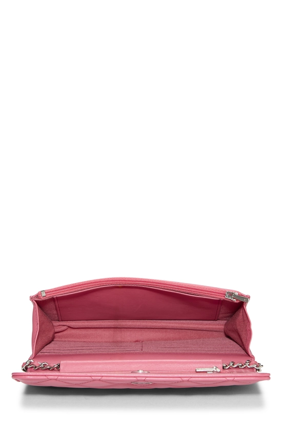 Pink Lambskin Classic Quilted Wallet on Chain (WOC), , large image number 5
