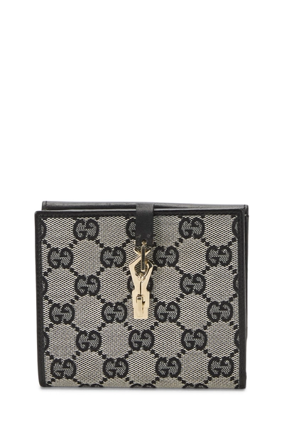 Black Original GG Canvas Jackie Compact Wallet