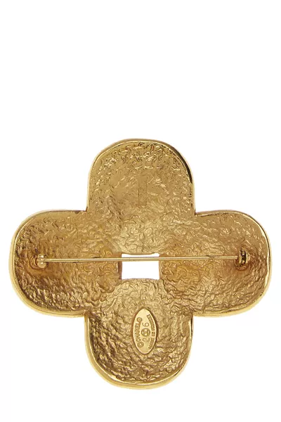 Gold & Multicolor Gripoix Pin, , large