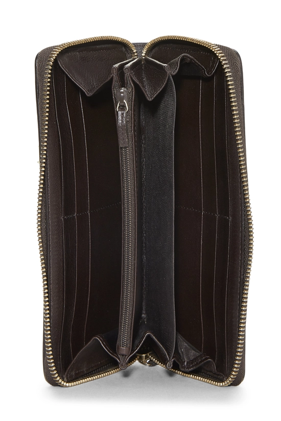 Brown Original GG Canvas Britt Zip Around Wallet, , large image number 3