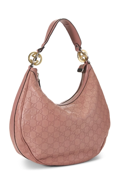 Pink Guccissima GG Twins Hobo, , large
