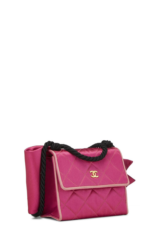 Pink Quilted Calfskin Divine Flap Bag Medium