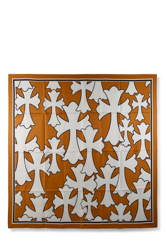 Pre-Owned Multicolor Cemetery Cross Silk Scarf QZA9192NMB001