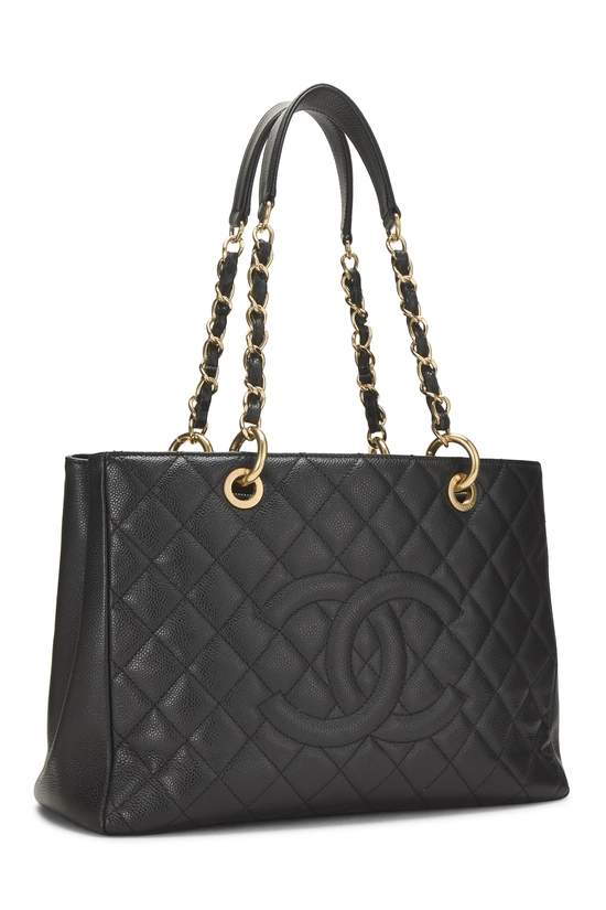 Black Quilted Caviar Grand Shopping Tote (GST), , large image number 2