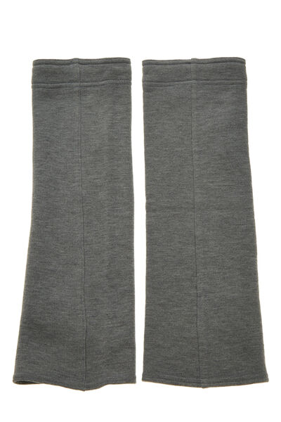 Grey Cotton 'CC' Sportline Leg Warmers, , large