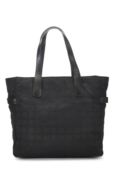 Chanel Black Nylon Travel Line Tote Large