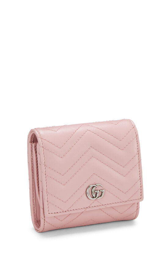 Pink Leather GG Marmont Card Case, , large image number 1
