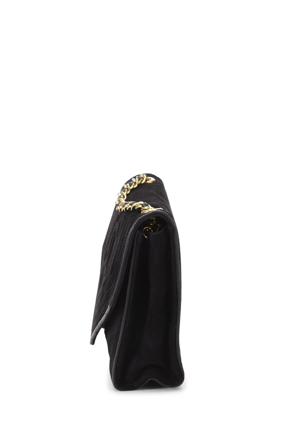 Black Suede Tri-Border Envelope Flap Small, , large image number 2