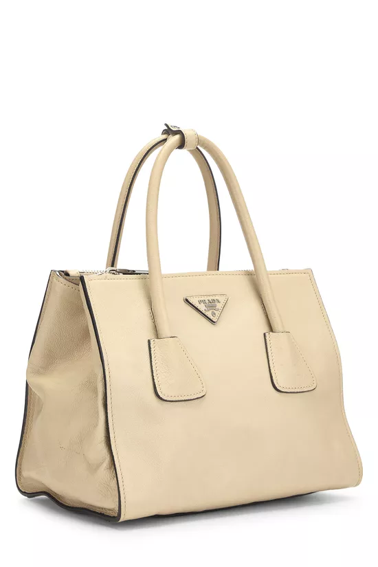 Beige Vitello Daino Convertible Handbag Small, , large image number 1