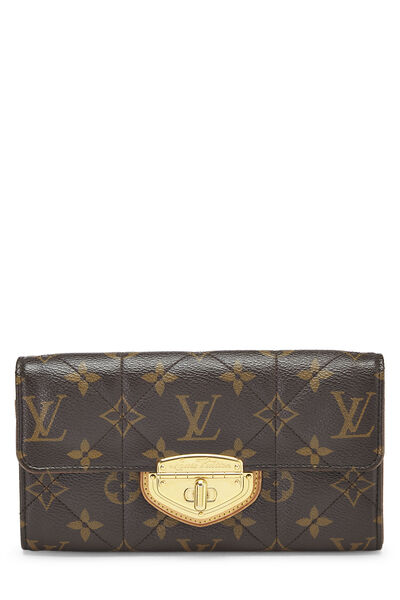Louis Vuitton Womens Sarah Empreinte Vernis Leather Long Envelope Wallet Pink