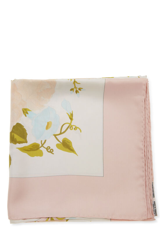 Pink & Multicolor 'Romantique' Silk Scarf 90, , large image number 1