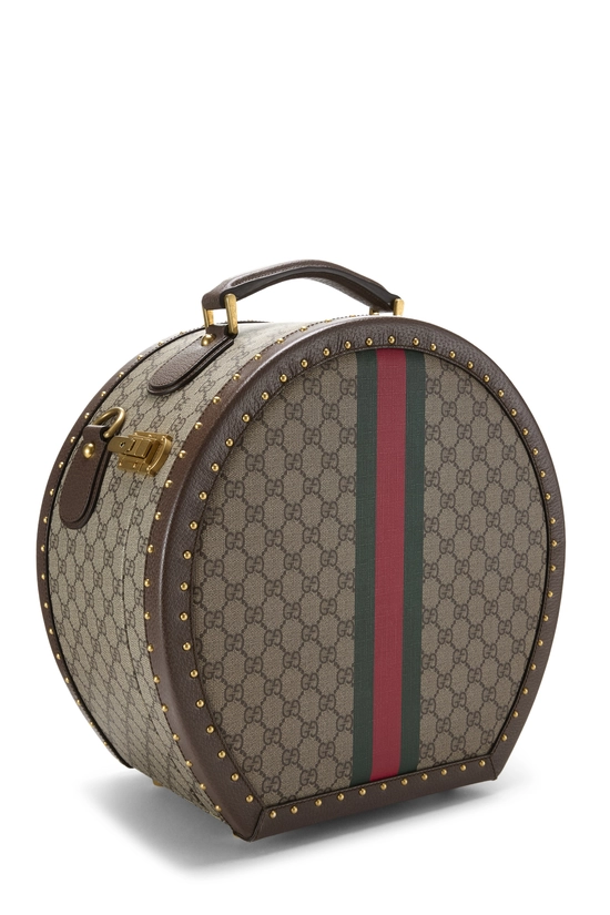 Brown GG Supreme Canvas Savoy Hat Box, , large image number 1
