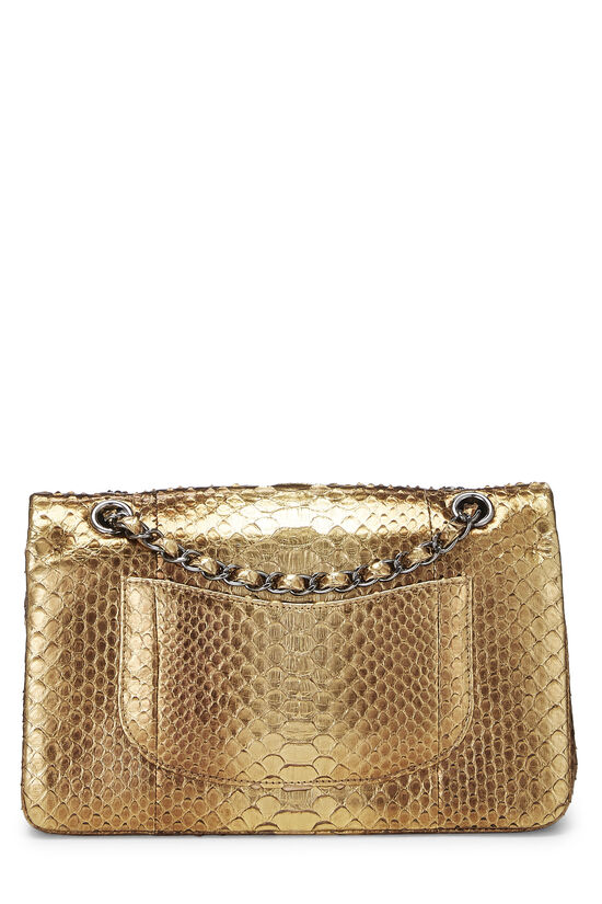 Python clutch bag Chanel Gold in Python - 20116156