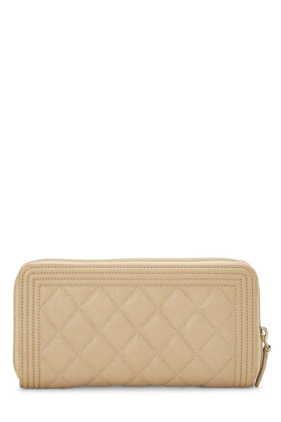 Beige Quilted Caviar Boy Wallet, , large image number 2