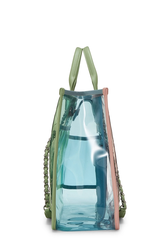 Multicolor Quilted Vinyl Coco Splash Shopping Tote Medium, , large image number 2