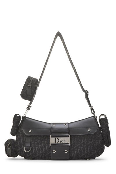 Black Diorissimo Canvas Street Chic Columbus Shoulder Bag