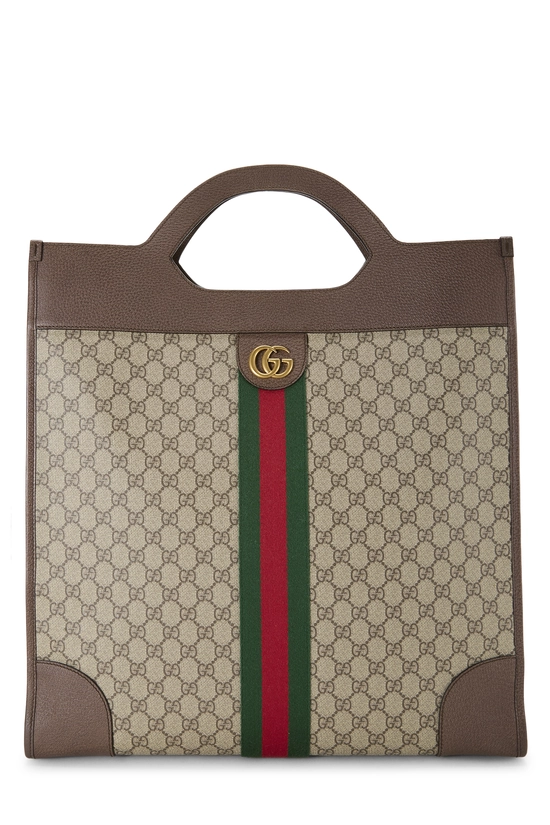 Brown GG Supreme Ophidia Top Handle Bag Medium, , large image number 0