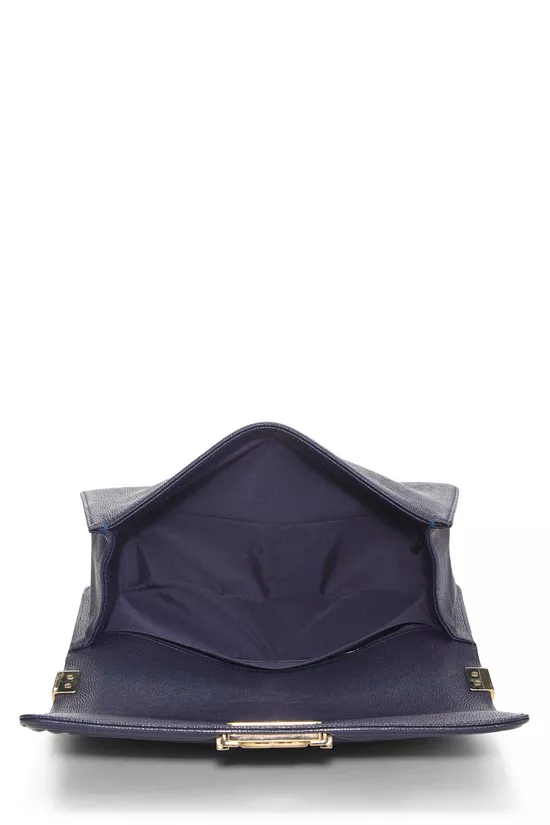 Navy Chevron Caviar Boy Bag Medium, , large image number 5