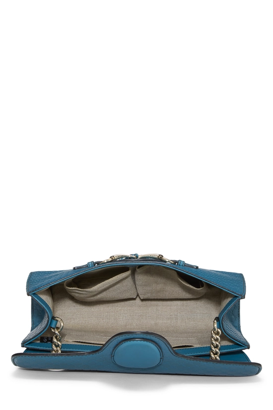 Blue Microguccissima Leather Emily Chain Shoulder Bag, , large image number 5