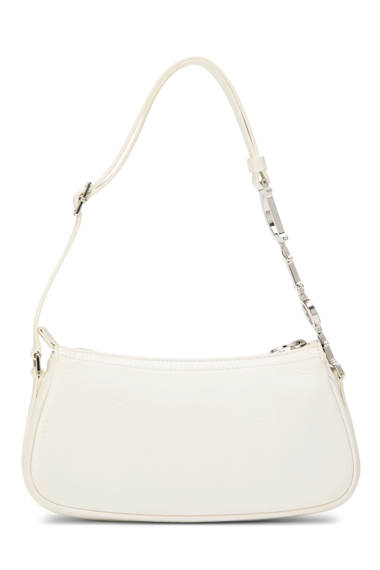 White Leather Charms Shoulder Bag, , large image number 3
