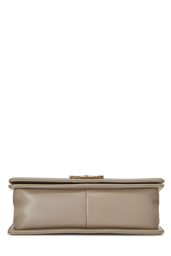 Taupe Grey & Neutral Beige Python Medium Boy Bag, , large image number 5