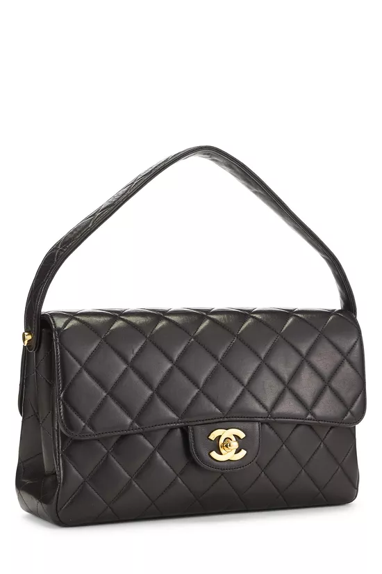Black Quilted Lambskin Double Sided Classic Flap Medium, , large image number 1