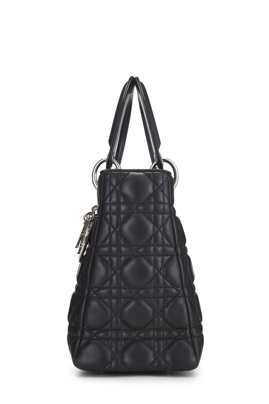 Black Cannage Quilted Lambskin Lady Dior Medium, , large image number 2