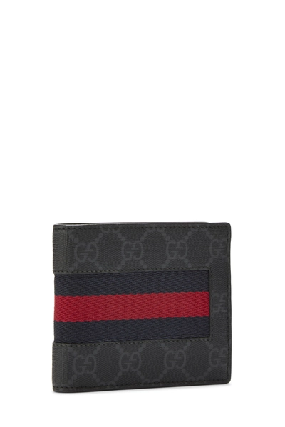 Black GG Supreme Canvas Web Bifold Wallet, , large