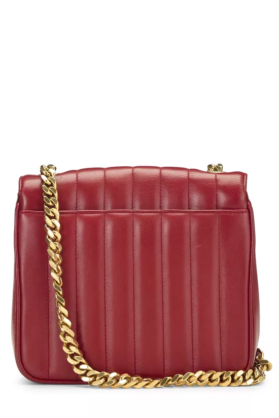 Red Quilted Lambskin Vicky Crossbody, , large image number 3