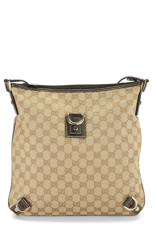 Gold Original GG Canvas D-Ring Abbey Messenger, , large image number 0