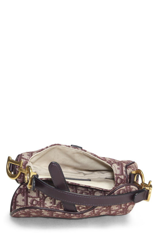 Burgundy Oblique Saddle Bag Mini, , large image number 5